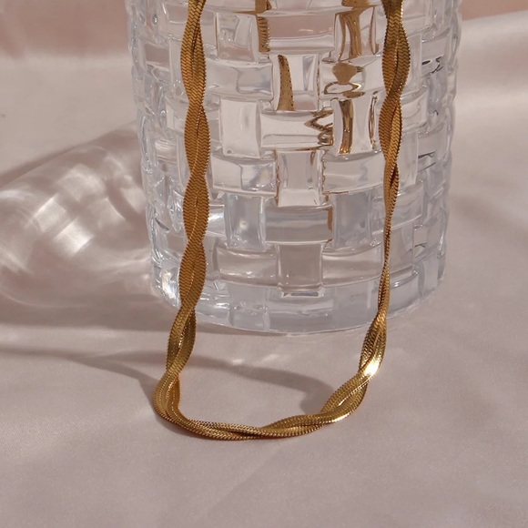 New 18K Gold Double Layer Snake Chain Necklace, nice Necklace, cute Necklace - Picture 4 of 8